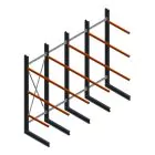 Voordeelrij zware draagarmstelling enkelzijdig 4000x4890x1200mm (hxbxd) 3 niveaus