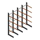 Voordeelrij zware draagarmstelling enkelzijdig 5000x4900x1200mm (hxbxd) 4 niveaus