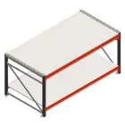 Werktafel grootvakstelling dubbellaags beginsectie 1965x1000x900 mm (lxdxh) frames voorgemonteerd