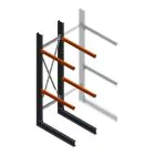 Zware draagarmstelling enkelzijdig 3000x800x1200mm (hxbxd) 2 niveaus beginsectie