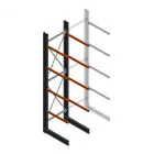 Zware draagarmstelling enkelzijdig 5000x1200x1200mm (hxbxd) 4 niveaus beginsectie