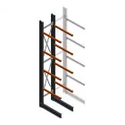 Zware draagarmstelling enkelzijdig 5000x800x1200mm (hxbxd) 4 niveaus beginsectie