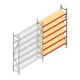 Grootvakstelling AR 2000x1850x400 mm (hxbxd) 6 niveaus verzinkt aanbouwsectie met voorgemonteerde frames