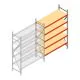 Grootvakstelling AR 2000x1610x600 mm (hxbxd) 5 niveaus verzinkt aanbouwsectie met voorgemonteerde frames