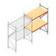 Grootvakstelling AR 2000x1610x800 mm (hxbxd) 2 niveaus verzinkt aanbouwsectie met voorgemonteerde frames