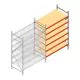 Grootvakstelling AR 2000x1610x800 mm (hxbxd) 6 niveaus verzinkt aanbouwsectie met voorgemonteerde frames