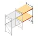 Grootvakstelling AR 2000x1850x1000 mm (hxbxd) 2 niveaus verzinkt aanbouwsectie met voorgemonteerde frames
