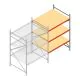 Grootvakstelling AR 2000x1610x1200 mm (hxbxd) 3 niveaus verzinkt aanbouwsectie met voorgemonteerde frames