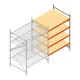 Grootvakstelling AR 2000x1610x1200 mm (hxbxd) 4 niveaus verzinkt aanbouwsectie met voorgemonteerde frames