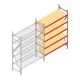 Grootvakstelling AR 2500x1850x600 mm (hxbxd) 5 niveaus verzinkt aanbouwsectie met voorgemonteerde frames