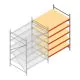 Grootvakstelling AR 2500x1610x1200 mm (hxbxd) 5 niveaus verzinkt aanbouwsectie met voorgemonteerde frames