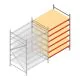 Grootvakstelling AR 2500x1610x1200 mm (hxbxd) 6 niveaus verzinkt aanbouwsectie met voorgemonteerde frames