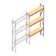 Grootvakstelling AR 3000x1850x500 mm (hxbxd) 3 niveaus verzinkt aanbouwsectie met voorgemonteerde frames
