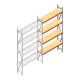 Grootvakstelling AR 3000x1850x500 mm (hxbxd) 4 niveaus verzinkt aanbouwsectie met voorgemonteerde frames