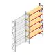 Grootvakstelling AR 3000x1610x400 mm (hxbxd) 5 niveaus verzinkt aanbouwsectie met voorgemonteerde frames