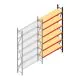 Grootvakstelling AR 3000x1610x400 mm (hxbxd) 6 niveaus verzinkt aanbouwsectie met voorgemonteerde frames