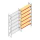 Grootvakstelling AR 3000x1850x500 mm (hxbxd) 6 niveaus verzinkt aanbouwsectie met voorgemonteerde frames