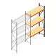 Grootvakstelling AR 3000x1610x600 mm (hxbxd) 3 niveaus verzinkt aanbouwsectie met voorgemonteerde frames