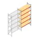 Grootvakstelling AR 3000x1610x600 mm (hxbxd) 5 niveaus verzinkt aanbouwsectie