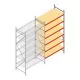Grootvakstelling AR 3000x1850x900 mm (hxbxd) 6 niveaus verzinkt aanbouwsectie met voorgemonteerde frames