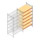 Grootvakstelling AR 3000x1610x1000 mm (hxbxd) 6 niveaus verzinkt aanbouwsectie met voorgemonteerde frames