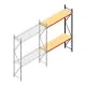 Grootvakstelling AR 3000x1850x600 mm (hxbxd) 2 niveaus verzinkt aanbouwsectie met voorgemonteerde frames