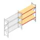 Grootvakstelling AR 2000x2010x600 mm (hxbxd) 3 niveaus verzinkt aanbouwsectie met voorgemonteerde frames