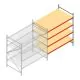 Grootvakstelling AR 2000x2010x1200 mm (hxbxd) 4 niveaus verzinkt aanbouwsectie met voorgemonteerde frames