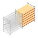 Grootvakstelling AR 2500x2250x1200 mm (hxbxd) 6 niveaus verzinkt aanbouwsectie met voorgemonteerde frames