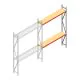 Grootvakstelling AR 3000x2250x500 mm (hxbxd) 2 niveaus verzinkt aanbouwsectie met voorgemonteerde frames