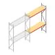 Grootvakstelling AR 3000x2250x600 mm (hxbxd) 2 niveaus verzinkt aanbouwsectie met voorgemonteerde frames
