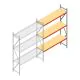 Grootvakstelling AR 3000x2250x600 mm (hxbxd) 3 niveaus verzinkt aanbouwsectie met voorgemonteerde frames