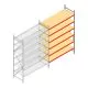 Grootvakstelling AR 3000x2250x900 mm (hxbxd) 6 niveaus verzinkt aanbouwsectie met voorgemonteerde frames