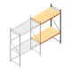 Grootvakstelling AR 3000x2010x1000 mm (hxbxd) 2 niveaus verzinkt aanbouwsectie met voorgemonteerde frames