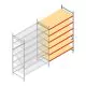 Grootvakstelling AR 3000x2250x1000 mm (hxbxd) 6 niveaus verzinkt aanbouwsectie met voorgemonteerde frames