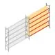 Grootvakstelling AR 2000x2700x400 mm (hxbxd) 5 niveaus verzinkt aanbouwsectie met voorgemonteerde frames