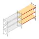 Grootvakstelling AR 2000x2700x800 mm (hxbxd) 3 niveaus verzinkt aanbouwsectie met voorgemonteerde frames