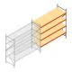 Grootvakstelling AR 2000x2700x800 mm (hxbxd) 4 niveaus verzinkt aanbouwsectie met voorgemonteerde frames
