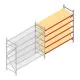 Grootvakstelling AR 2000x2700x800 mm (hxbxd) 5 niveaus verzinkt aanbouwsectie met voorgemonteerde frames