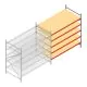 Grootvakstelling AR 2000x2700x1200 mm (hxbxd) 5 niveaus verzinkt aanbouwsectie met voorgemonteerde frames