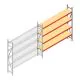 Grootvakstelling AR 2500x2700x500 mm (hxbxd) 4 niveaus verzinkt aanbouwsectie