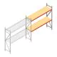 Grootvakstelling AR 2500x2700x600 mm (hxbxd) 2 niveaus verzinkt aanbouwsectie met voorgemonteerde frames