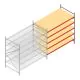 Grootvakstelling AR 2500x2700x1200 mm (hxbxd) 5 niveaus verzinkt aanbouwsectie met voorgemonteerde frames