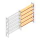 Grootvakstelling AR 3000x2700x400 mm (hxbxd) 5 niveaus verzinkt aanbouwsectie met voorgemonteerde frames