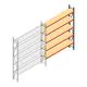 Grootvakstelling AR 3000x2700x500 mm (hxbxd) 5 niveaus verzinkt aanbouwsectie met voorgemonteerde frames