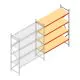 Grootvakstelling AR 3000x2700x800 mm (hxbxd) 4 niveaus verzinkt aanbouwsectie met voorgemonteerde frames