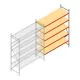 Grootvakstelling AR 3000x2700x800 mm (hxbxd) 5 niveaus verzinkt aanbouwsectie
