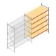 Grootvakstelling AR 3000x2700x1000 mm (hxbxd) 5 niveaus verzinkt aanbouwsectie