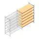 Grootvakstelling AR 3000x2700x1000 mm (hxbxd) 6 niveaus verzinkt aanbouwsectie met voorgemonteerde frames