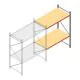 Grootvakstelling AR 3000x2700x1200 mm (hxbxd) 2 niveaus verzinkt aanbouwsectie